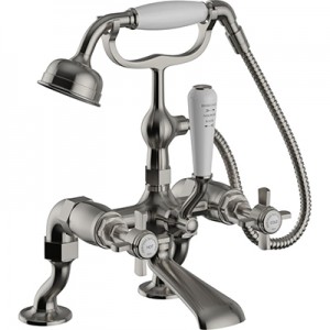 Heritage Dawlish Bath Shower Mixer Brushed Nickel [TDCN02]