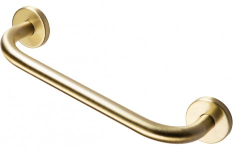Straight 64cm Grab Rail - Brushed Brass [PLUM105495]