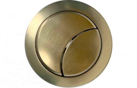 Dual Push Button Cover (Rod) - Brushed Brass [PLUM106325]