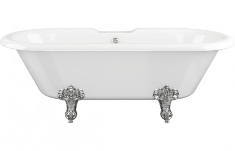Rivoli Freestanding 1690x740x620mm 2TH Bath w/Feet - White [PLUM102815]