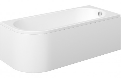 Sciacca J Shape 1500x725x600mm 0TH Bath w/Legs (RH) [PLUM105666]