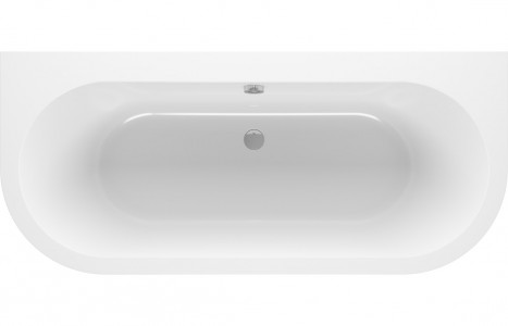 Saluzzo Back To Wall SUPERCAST 1700x750x600mm 0TH Bath w/Legs [PLUM105669]