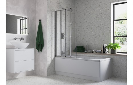 Framed Four Fold Bath Screen [PLUM3777]