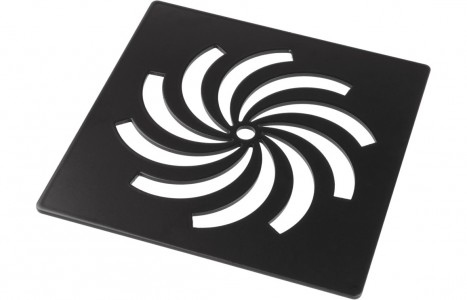 25mm Designer Shower Tray Waste - Matt Black [PLUM105333]