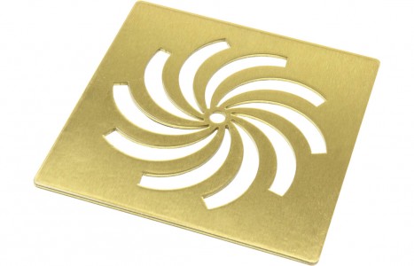 25mm Designer Shower Tray Waste - Brushed Brass [PLUM105332]