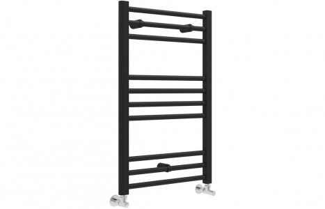 Genoa Straight 30mm Ladder Radiator (500x800x30mm) - Matt Black [PLUM104979]