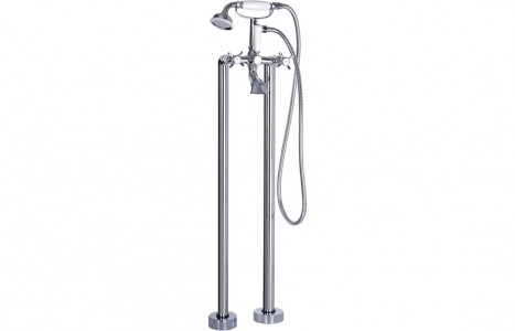 Bergamo Floor Standing Bath/Shower Mixer - Chrome [PLUM105734]