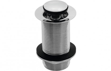 Unslotted Round Basin Waste - Chrome [PLUM105683]