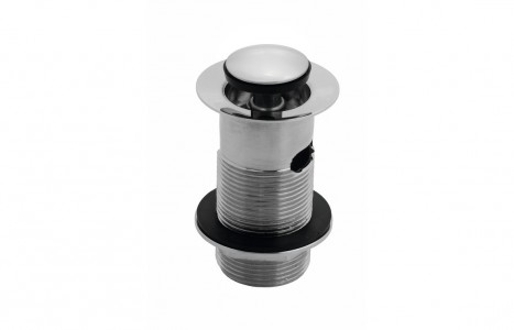Slotted Round Basin Waste - Chrome [PLUM105684]