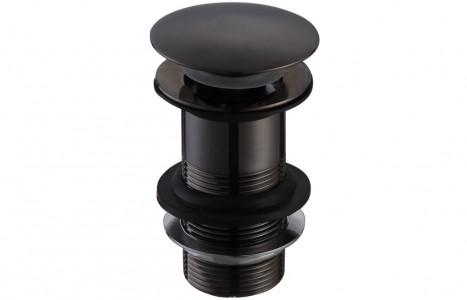 Unslotted Basin Waste - Matt Black [PLUM105821]