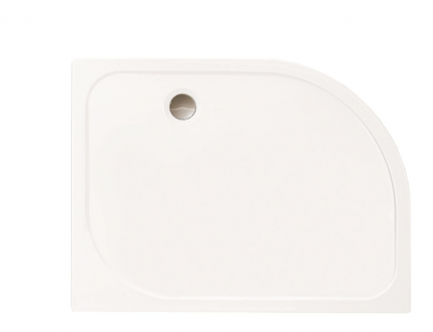 Merlyn Mstone Left Hand Offset Quadrant Shower Tray with Waste 900x760mm White [D976QL]