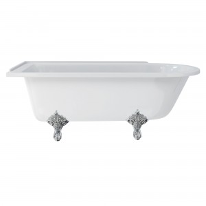 Burlington E11BLA Traditional Standard Bath Feet (Set of 4) Matt Black (Bath NOT Included)