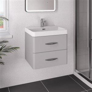 EASTBROOK 36.0030 Cavone 50 Wall Hung Drawer Unit Matt Grey (Basin Sold Separately)