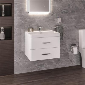 EASTBROOK 36.0034 Cavone 60 Wall Hung Drawer Unit HG White (Basin Sold Separately)