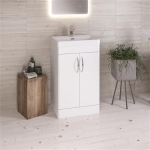 EASTBROOK 36.0042 Cavone 50 Door Base Unit HG White (Basin Sold Separately)