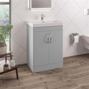 EASTBROOK 36.0053 Cavone 80 Door Base Unit Matt Grey (Basin Sold Separately)