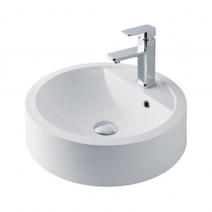 Eastbrook 51.029 Renata Sit On Basin 430mm 1 Taphole White (Brassware Trap & Waste NOT Included)