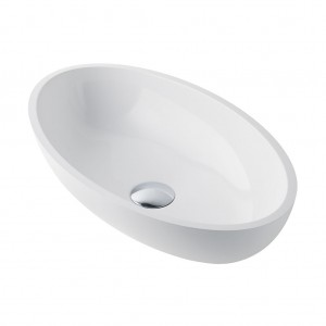 Eastbrook 51.031 Pricilla Sit On Basin 510 x 300mm No Tapholes White (Waste NOT Included)