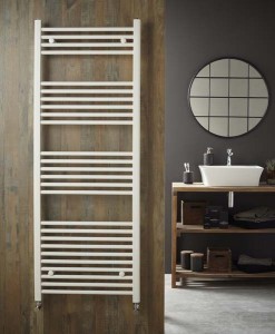 Redroom ELN120040 Elan Straight Radiator 1200x400mm White (Radiator Valves NOT Included)