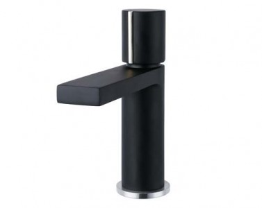 The White Space Evo Monobloc Basin Mixer with Sprung Plug Waste - Matt Black [EV1B]