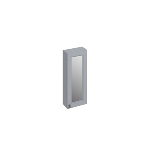 Burlington Single Door Mirror Cabinet 30 x 75h x 15cm with soft close mirrored door and two adjustable glass shelf. Grey  [F3MG]