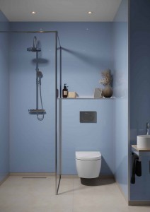 Fibo Timeless Aqualock Wall Panel 2400 x 600mm (No Tile Effect) Frozen Blue [F5203-M00]