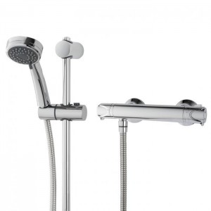 Triton 349369 Dene Hi-Flo Bar Mixer Shower with Riser Rail Kit