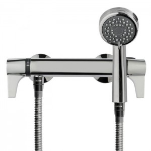 Triton 349966 Exe Lever Bar Mixer Shower with 3 Spray Pattern Shower Head Chrome