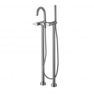 Flova BN-LVTBSM Levo Floorstanding Bath & Shower Mixer Brushed Nickel