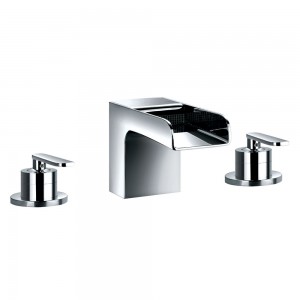 Flova CA3HBFN Cascade 3-Hole Bath Filler Chrome