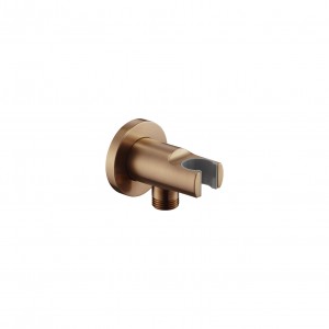 Flova Wall Outlet Elbow with Handset Holder Brushed Bronze [BRO-KI120A]