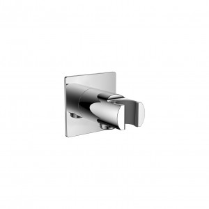 Flova Wall Outlet with Handset Holder & Square Plate Diamond Chrome [KI8812A]