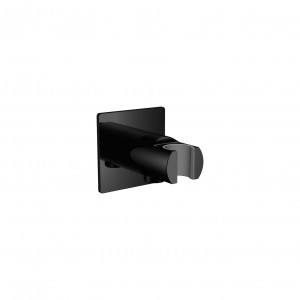 Flova Wall Outlet with Handset Holder & Square Plate Matt Black [MB-KI8812A]