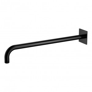 Flova Wall Mounted Shower Arm 400mm with Square Plate Matt Black [MB-KILVSA-SQ]