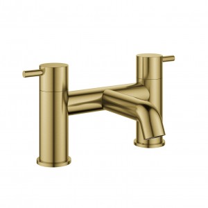 Flova Levo Deck Mounted Bath Filler (2 Tapholes) Brushed Brass [BRB-LVBF]
