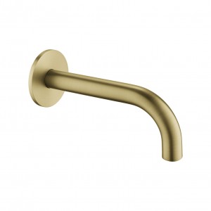 Flova Levo Wall Mounted Bath Spout 170mm Brushed Brass [BRB-LVSPOUT]