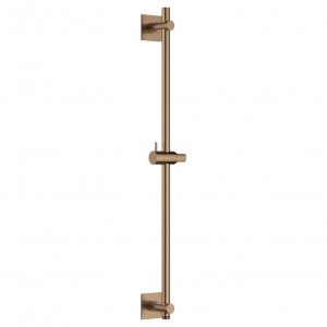 Flova Slide Rail 700mm with Integral Wall Outlet & Square Plate Brushed Bronze [BRO-LVSSWO-SQ]