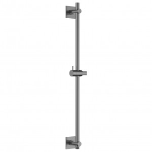 Flova Slide Rail 700mm with Integral Wall Outlet & Square Plate Gun Metal [GM-LVSSWO-SQ]