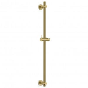Flova Slide Rail 700mm with Integral Wall Outlet Brushed Brass [BRB-LVSSWO]