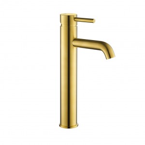 Flova Levo Tall Basin Mixer Tap 308mm (Single Taphole) Brushed Gold [BG-LVTBAS]
