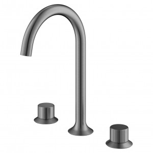 Flova Moonlight Deck Mounted Basin Mixer Tap (3 Tapholes) Gun Metal [GM-ML3HBAS]