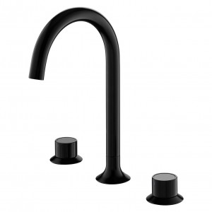 Flova Moonlight Deck Mounted Basin Mixer Tap (3 Tapholes) Matt Black [MB-ML3HBAS]