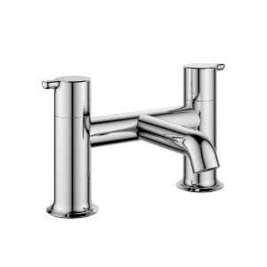 Flova Moonlight Deck Mounted Bath Filler (2 Tapholes) Diamond Chrome [MLBF]