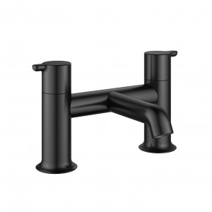 Flova Moonlight Deck Mounted Bath Filler (2 Tapholes) Matt Black [MB-MLBF]