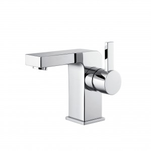 Flova STBAS STR8 Mono Basin Mixer/Slotted Clicker Waste Set Chrome 105mm