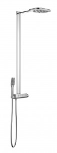 Flova FNTEXGO3-V Fusion Exposed Thermostatic Shower Column with Flow Control Chrome