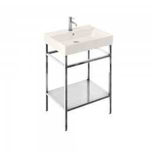 Britton FRAME101 Shoreditch Wash Basin Frame Polished Stainless Steel for 600mm Basin (Frame ONLY - Basin and Brassware NOT included)