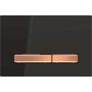 Geberit Sigma50 Dual Flush Plate Matt Black / Red Gold [115670DW2]