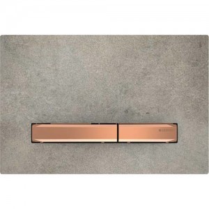 Geberit Sigma21 Dual Flush Plate - Concrete Look / Red Gold [115670JV2]