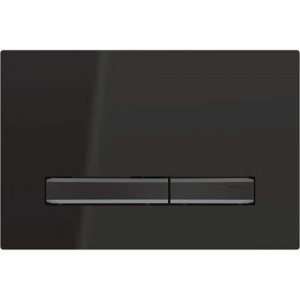 Geberit Sigma50 Dual Flush Plate - Matt Black / Matt Black Chrome [115671DW2]